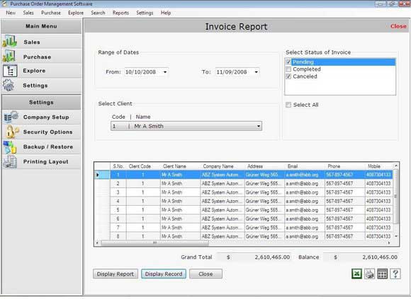 Purchase Order 2.0.1.5 screenshot