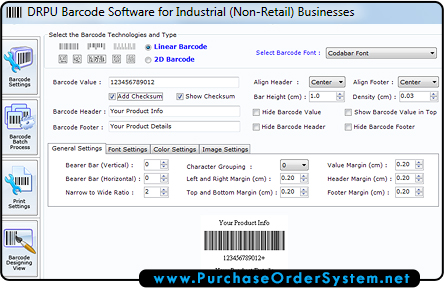 Industrial, Manufacturing and Warehousing Barcode Maker