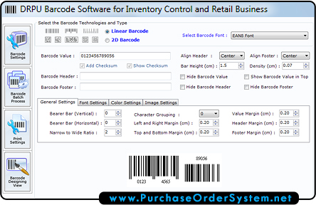 Inventory Control and Retail Barcode Maker