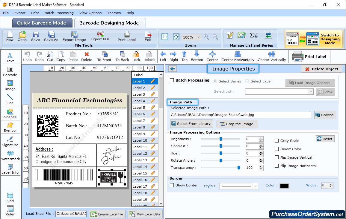 Barcode Label Maker Software (Standard)