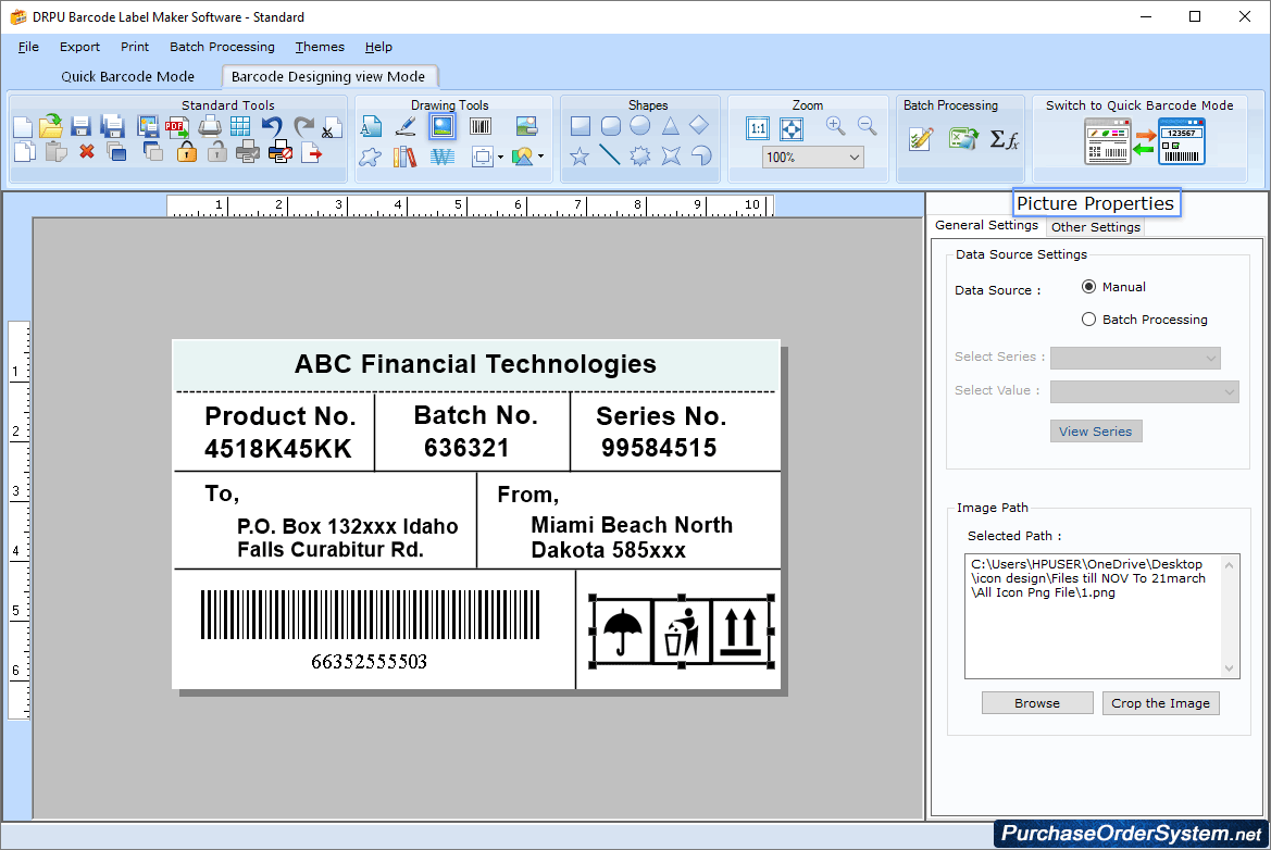 Barcode Label Maker Software (Standard)