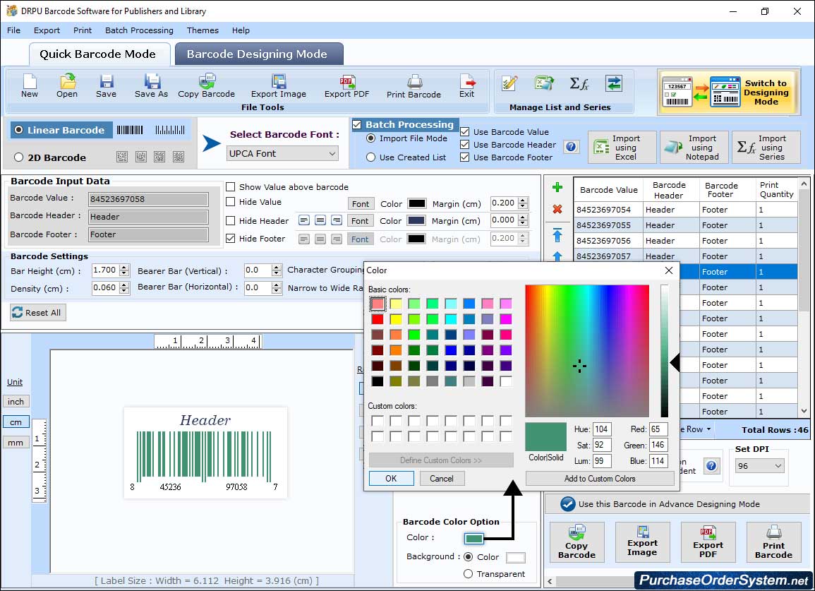 Color Settings