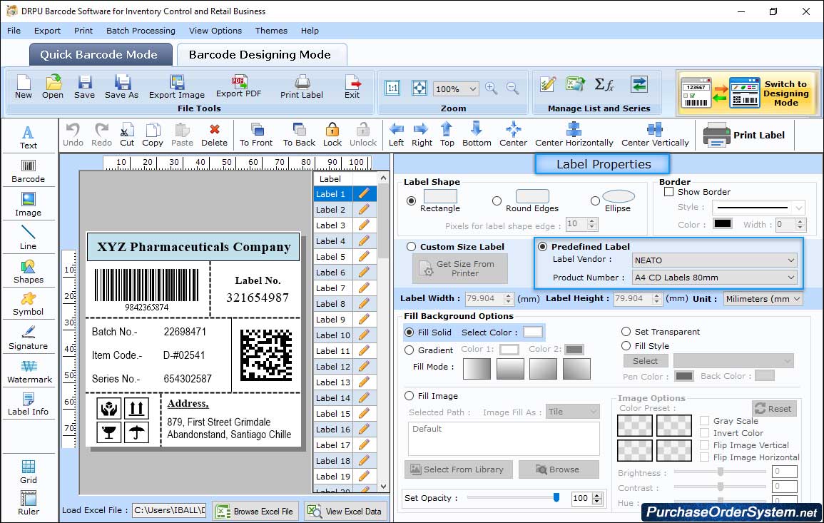 Label Properties