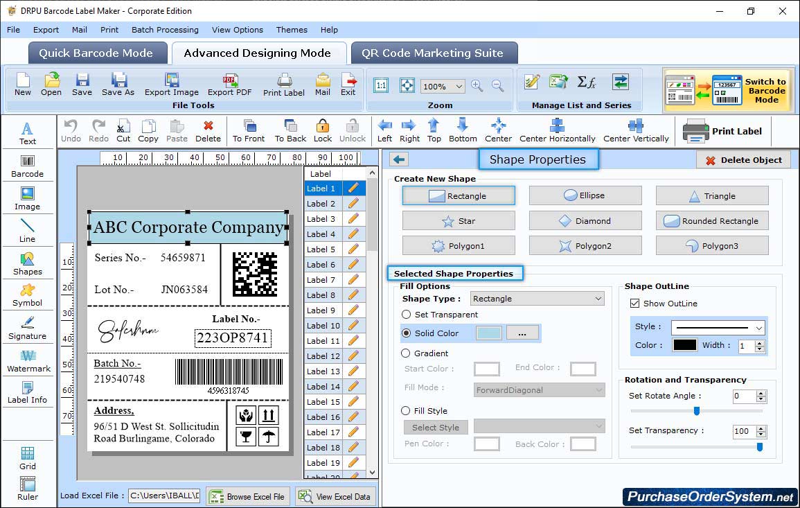 Barcode Label Maker Software (Corporate)