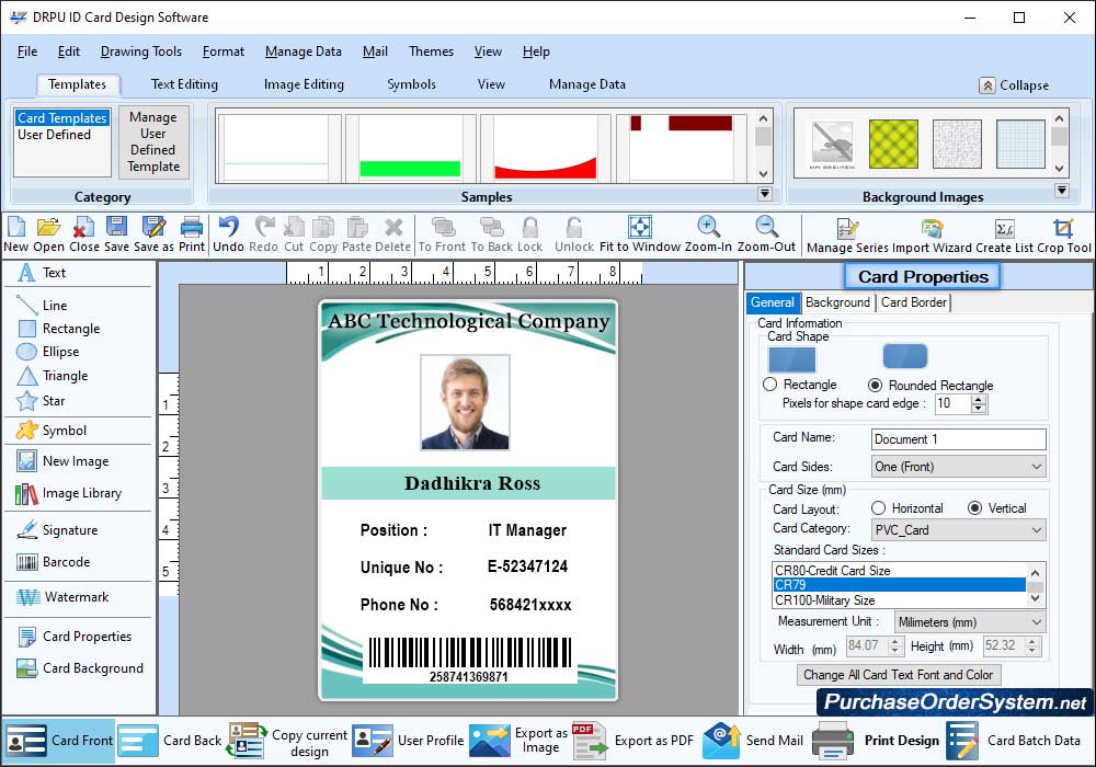 Select Template Category