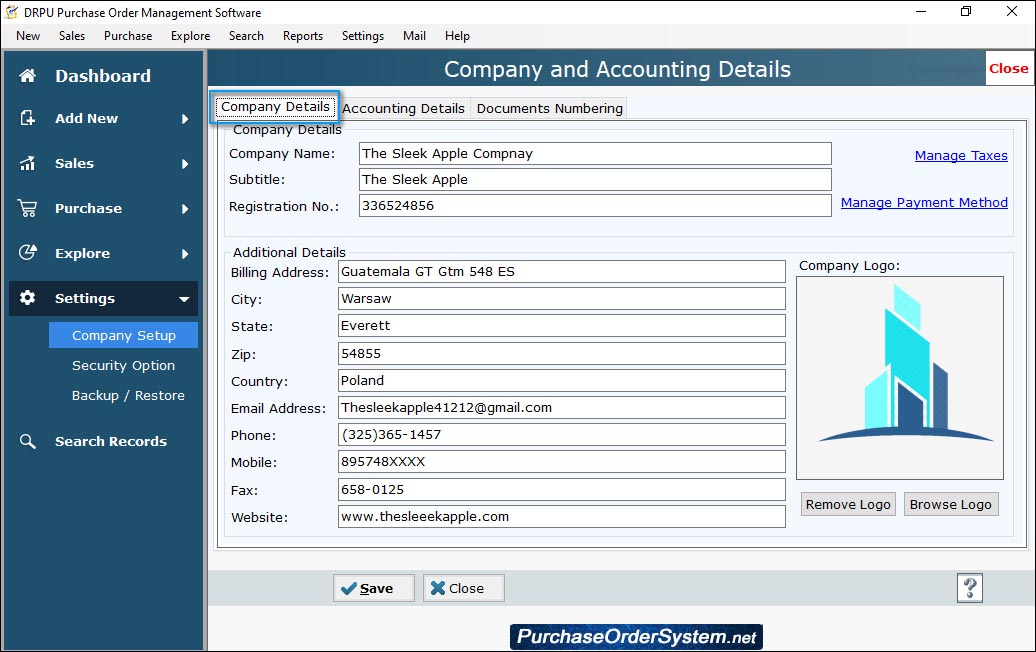 Purchase Order Organizer Software